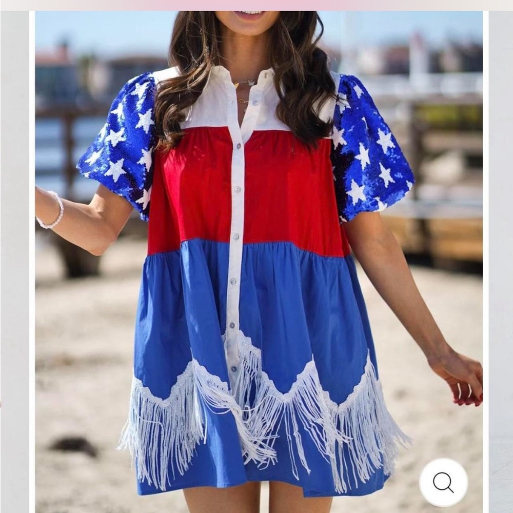 NWOT 4TH OF JULY SEQUIN DRESS
